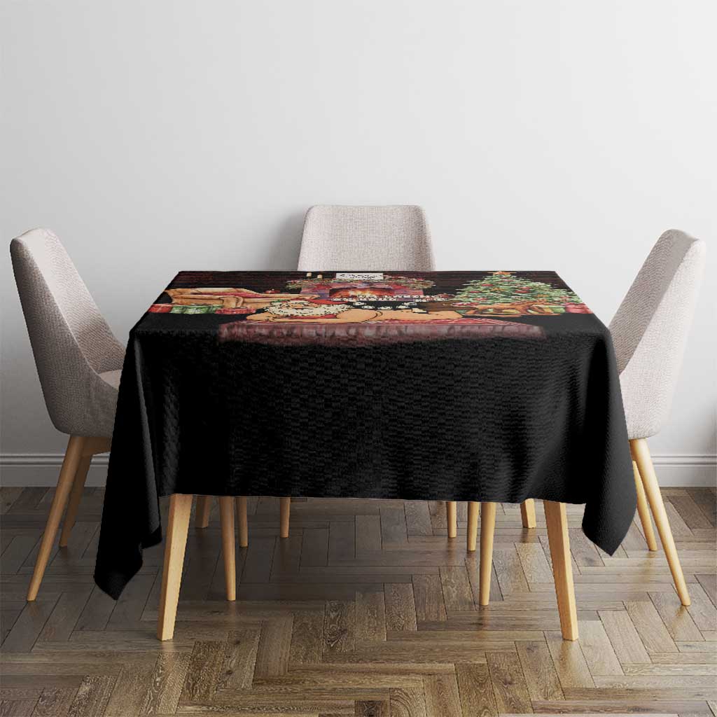 Funny Christmas Tablecloth Naughty Santa Im Laying On Your Present - Wonder Print Shop