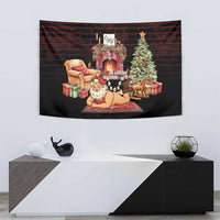Funny Christmas Tapestry Naughty Santa Im Laying On Your Present - Wonder Print Shop