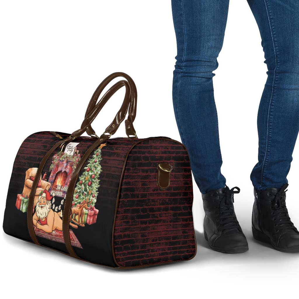 Funny Christmas Travel Bag Naughty Santa Im Laying On Your Present - Wonder Print Shop