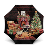 Funny Christmas Umbrella Naughty Santa Im Laying On Your Present - Wonder Print Shop