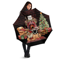 Funny Christmas Umbrella Naughty Santa Im Laying On Your Present - Wonder Print Shop