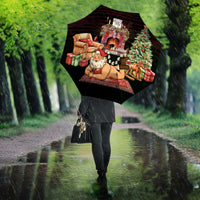 Funny Christmas Umbrella Naughty Santa Im Laying On Your Present - Wonder Print Shop