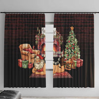 Funny Christmas Window Curtain Naughty Santa Im Laying On Your Present - Wonder Print Shop