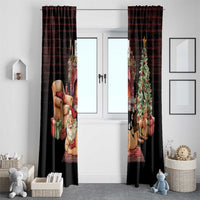 Funny Christmas Window Curtain Naughty Santa Im Laying On Your Present - Wonder Print Shop