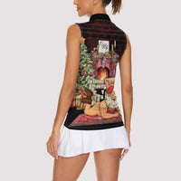 Funny Christmas Women Sleeveless Polo Shirt Naughty Santa Im Laying On Your Present - Wonder Print Shop