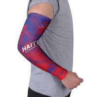 Custom Les Grenadiers Haiti Football Arm Sleeves Tropical Vibes - Wonder Print Shop
