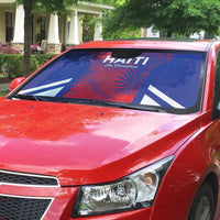 Les Grenadiers Haiti Football Auto Sun Shade Tropical Vibes - Wonder Print Shop