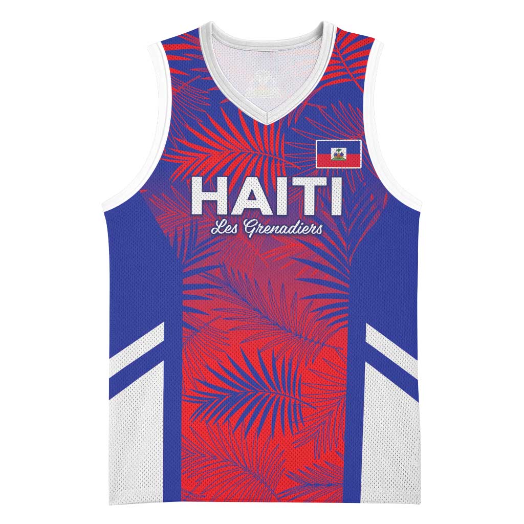 Custom Les Grenadiers Haiti Football Basketball Jersey Tropical Vibes - Wonder Print Shop