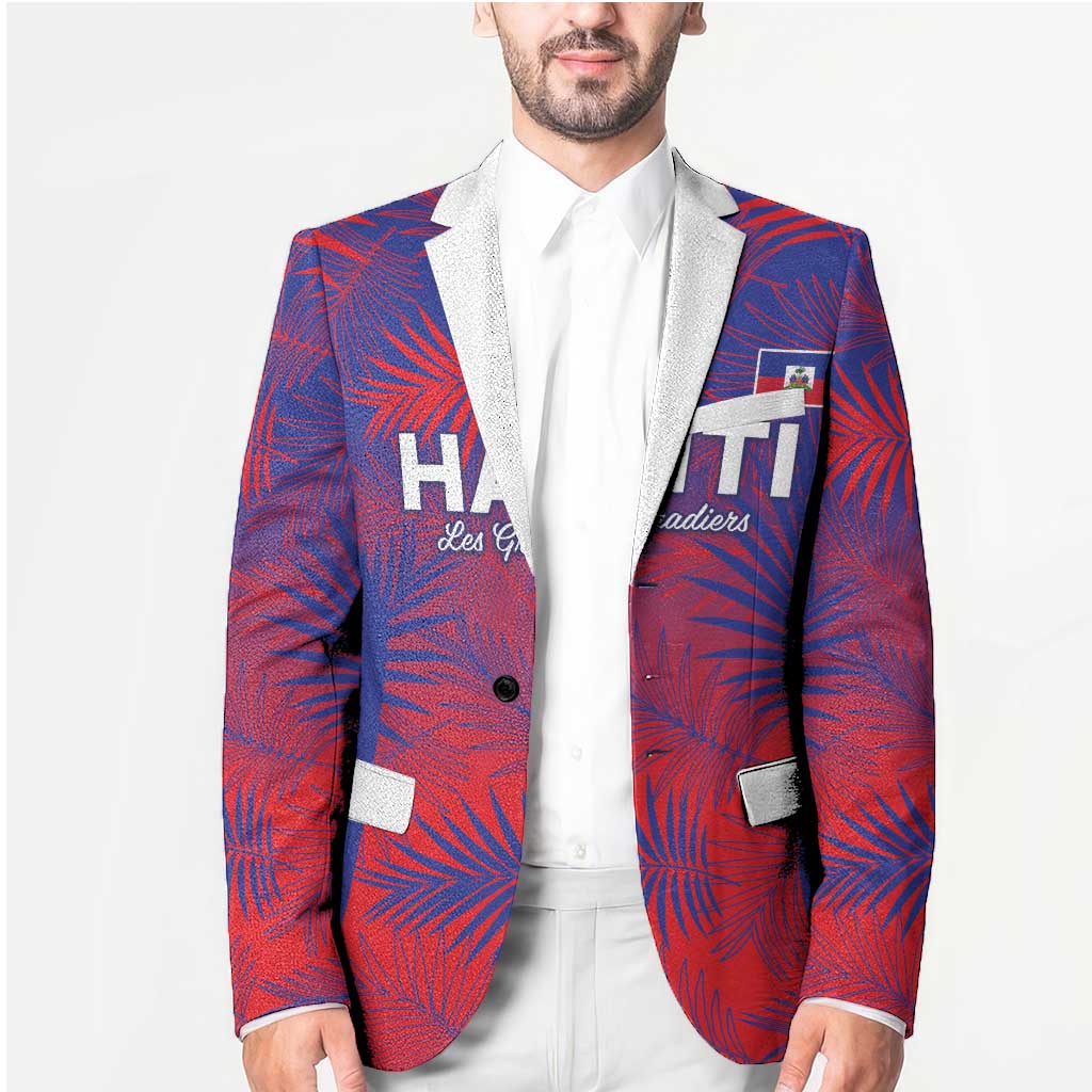 Custom Les Grenadiers Haiti Football Blazer Tropical Vibes - Wonder Print Shop
