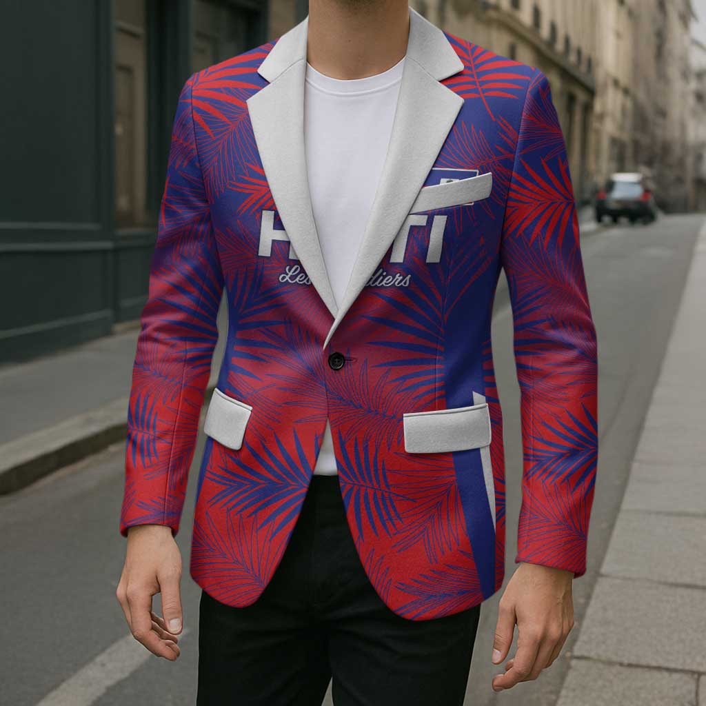 Custom Les Grenadiers Haiti Football Blazer Tropical Vibes - Wonder Print Shop