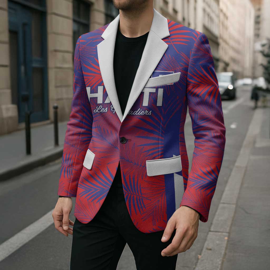 Custom Les Grenadiers Haiti Football Blazer Tropical Vibes - Wonder Print Shop