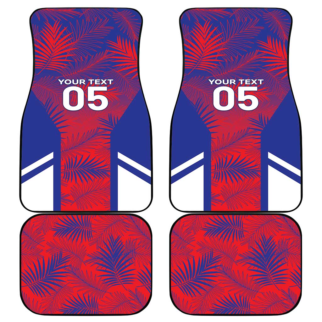 Custom Les Grenadiers Haiti Football Car Mats Tropical Vibes - Wonder Print Shop