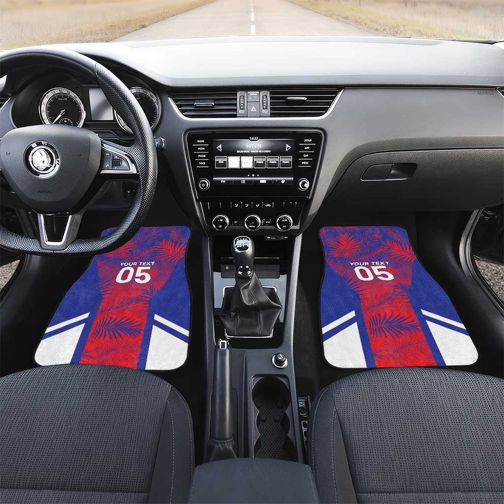 Custom Les Grenadiers Haiti Football Car Mats Tropical Vibes - Wonder Print Shop