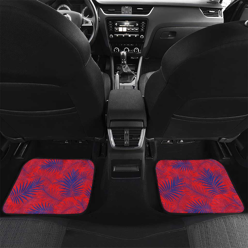 Custom Les Grenadiers Haiti Football Car Mats Tropical Vibes - Wonder Print Shop