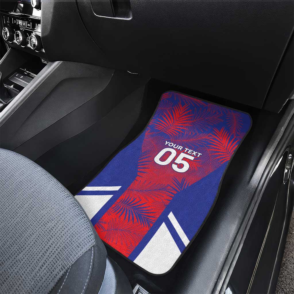 Custom Les Grenadiers Haiti Football Car Mats Tropical Vibes - Wonder Print Shop