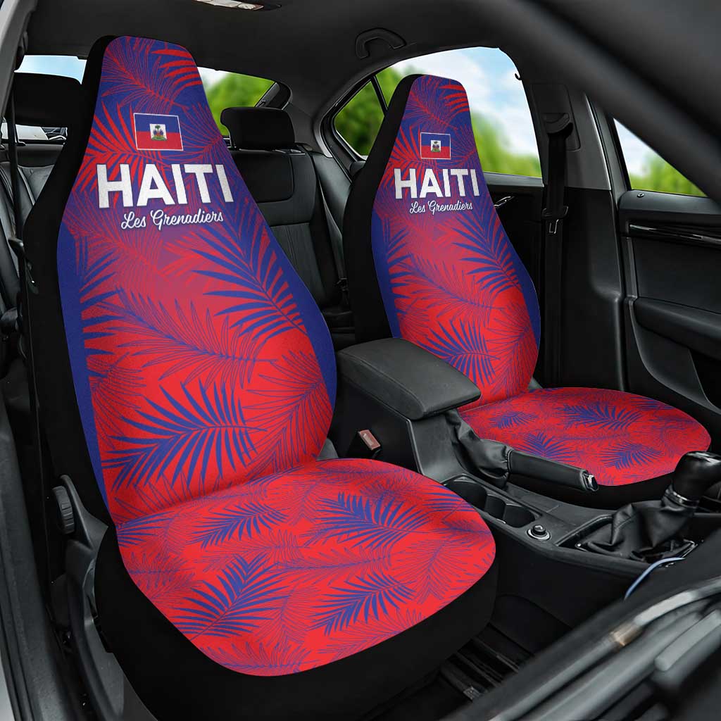 Les Grenadiers Haiti Football Car Seat Cover Tropical Vibes - Wonder Print Shop