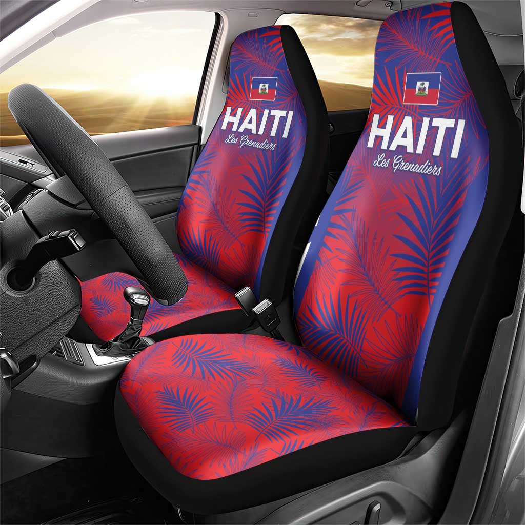 Les Grenadiers Haiti Football Car Seat Cover Tropical Vibes - Wonder Print Shop