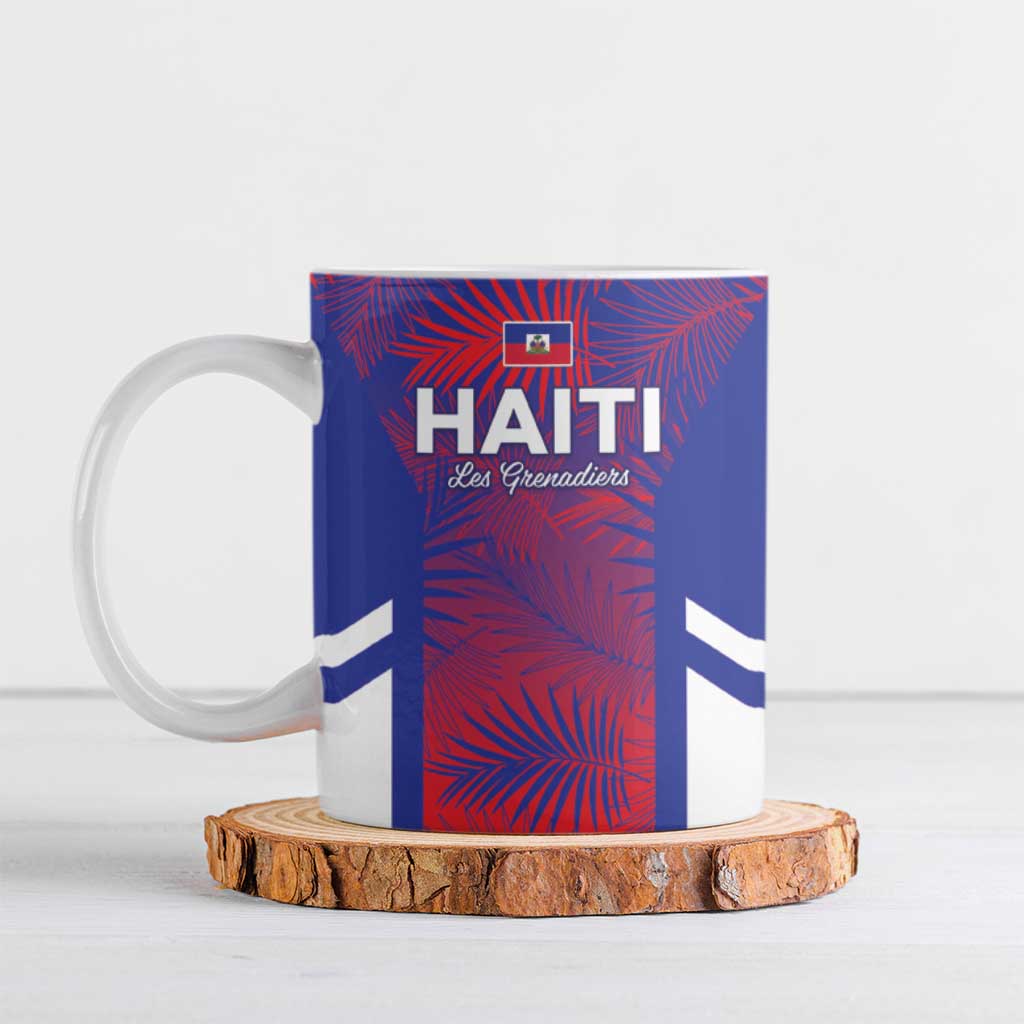 Custom Les Grenadiers Haiti Football Ceramic Mug Tropical Vibes - Wonder Print Shop