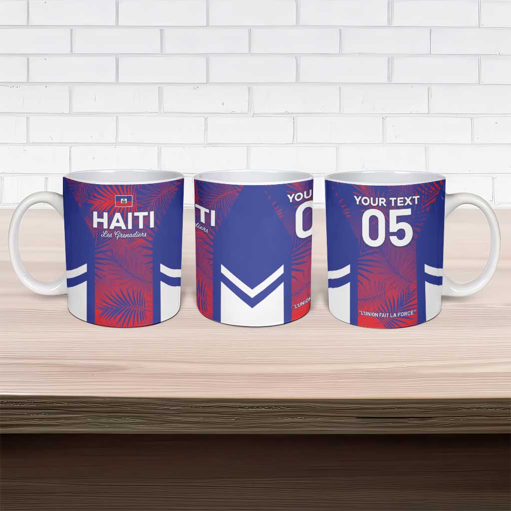 Custom Les Grenadiers Haiti Football Ceramic Mug Tropical Vibes - Wonder Print Shop