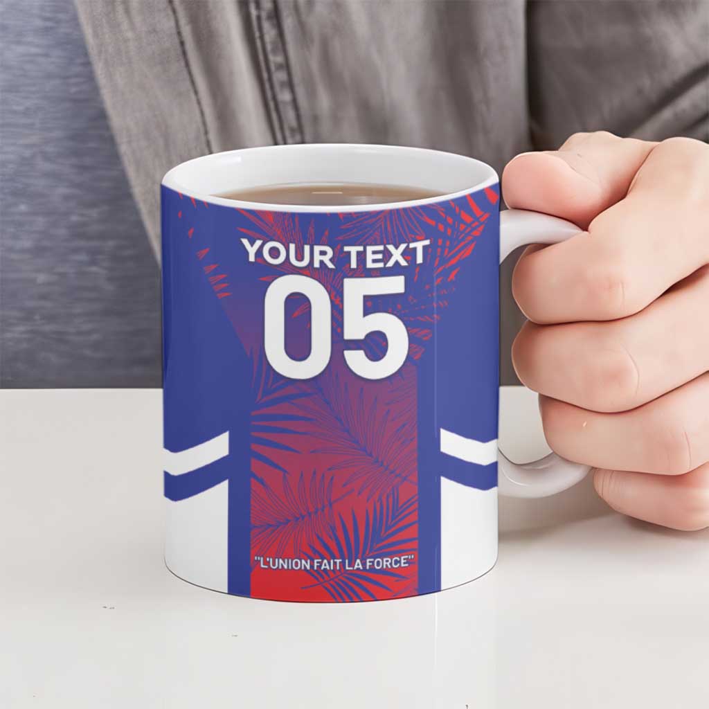 Custom Les Grenadiers Haiti Football Ceramic Mug Tropical Vibes - Wonder Print Shop
