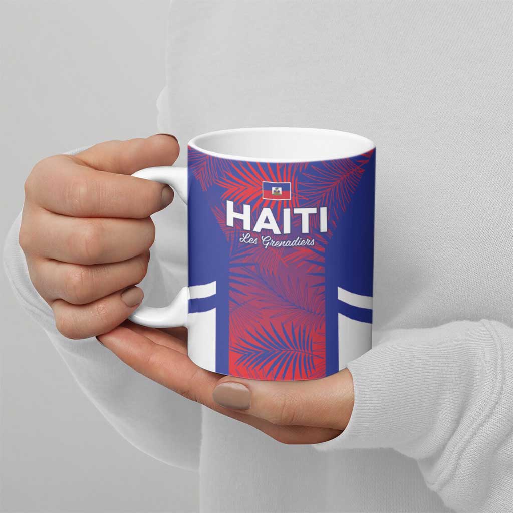 Custom Les Grenadiers Haiti Football Ceramic Mug Tropical Vibes - Wonder Print Shop