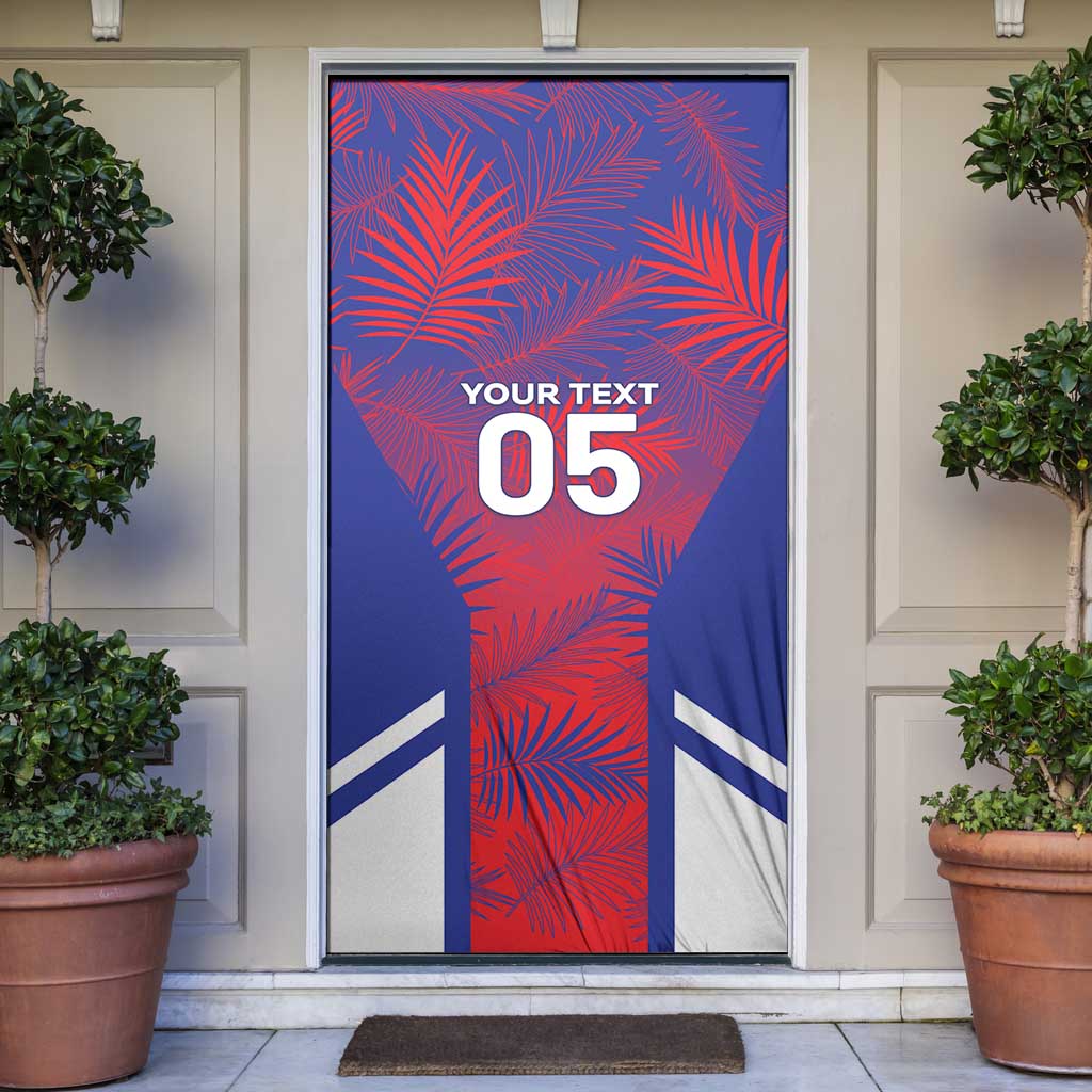 Custom Les Grenadiers Haiti Football Door Cover Tropical Vibes - Wonder Print Shop