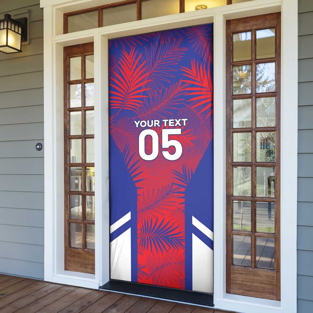 Custom Les Grenadiers Haiti Football Door Cover Tropical Vibes - Wonder Print Shop