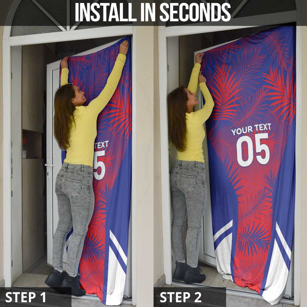 Custom Les Grenadiers Haiti Football Door Cover Tropical Vibes - Wonder Print Shop