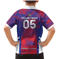 Custom Les Grenadiers Haiti Football Family Matching Mermaid Dress and Hawaiian Shirt Tropical Vibes - Wonder Print Shop