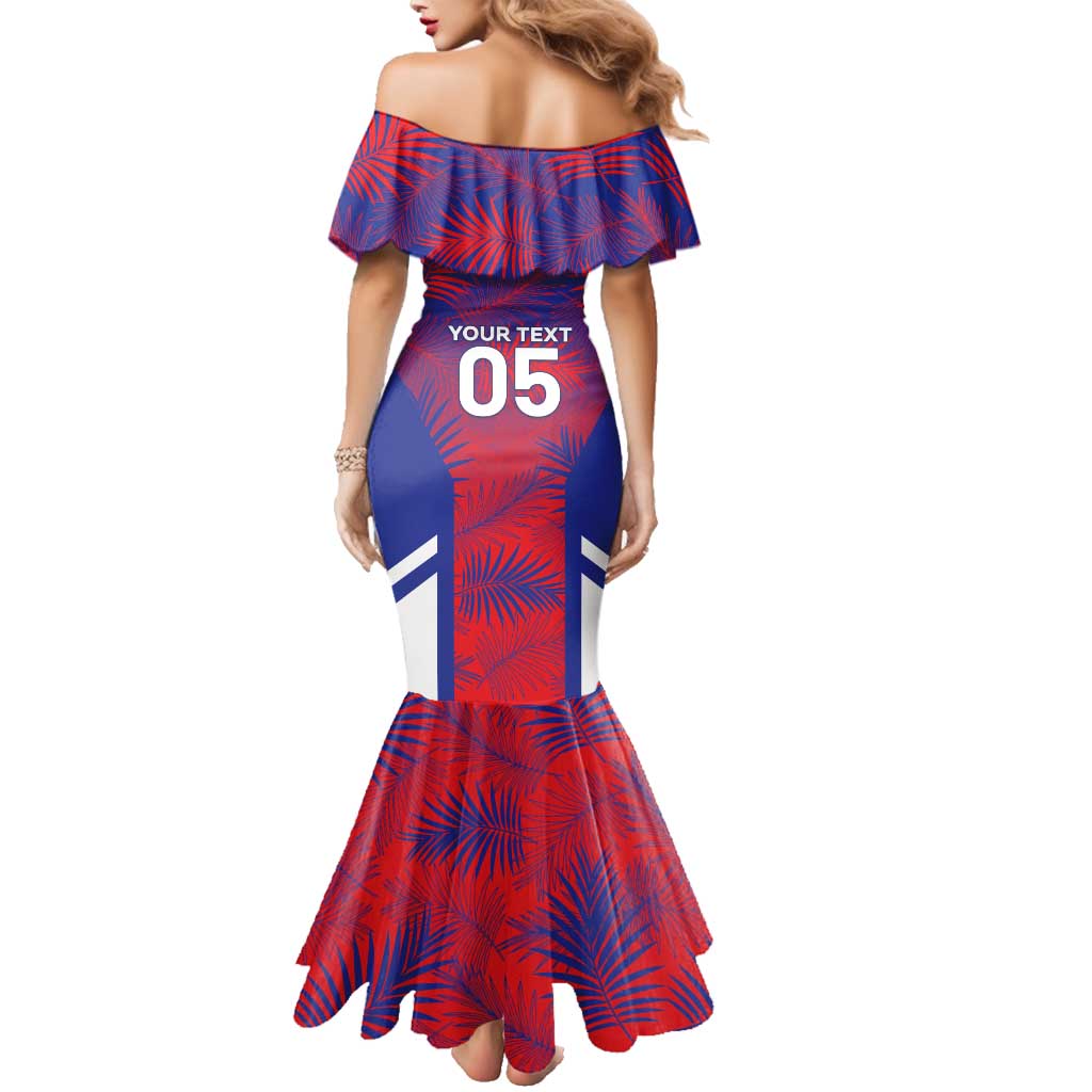 Custom Les Grenadiers Haiti Football Family Matching Mermaid Dress and Hawaiian Shirt Tropical Vibes - Wonder Print Shop