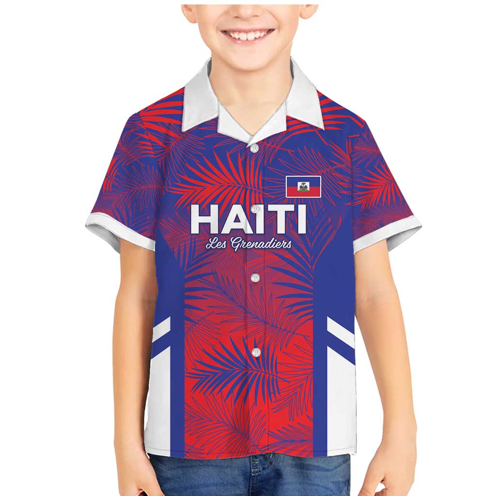Custom Les Grenadiers Haiti Football Family Matching Mermaid Dress and Hawaiian Shirt Tropical Vibes - Wonder Print Shop