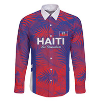 Custom Les Grenadiers Haiti Football Family Matching Off The Shoulder Long Sleeve Dress and Hawaiian Shirt Tropical Vibes - Wonder Print Shop