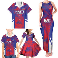 Custom Les Grenadiers Haiti Football Family Matching Tank Maxi Dress and Hawaiian Shirt Tropical Vibes - Wonder Print Shop