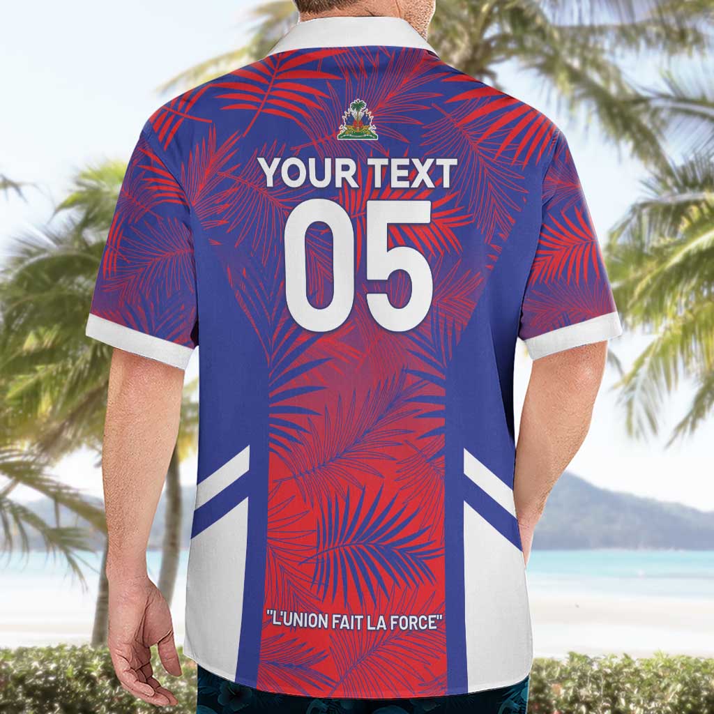 Custom Les Grenadiers Haiti Football Hawaiian Shirt Tropical Vibes - Wonder Print Shop