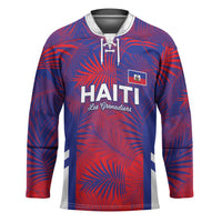 Custom Les Grenadiers Haiti Football Hockey Jersey Tropical Vibes - Wonder Print Shop