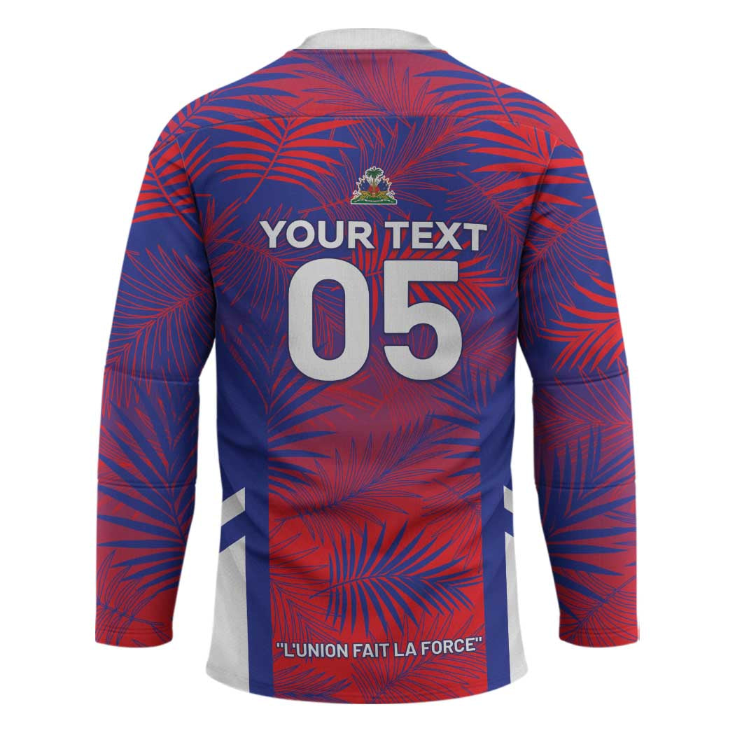 Custom Les Grenadiers Haiti Football Hockey Jersey Tropical Vibes - Wonder Print Shop