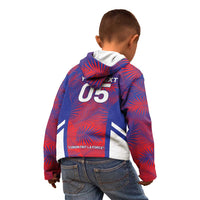 Custom Les Grenadiers Haiti Football Kid Hoodie Tropical Vibes - Wonder Print Shop