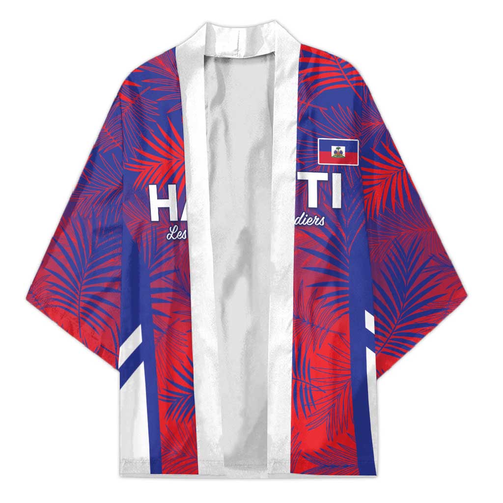 Custom Les Grenadiers Haiti Football Kimono Tropical Vibes - Wonder Print Shop