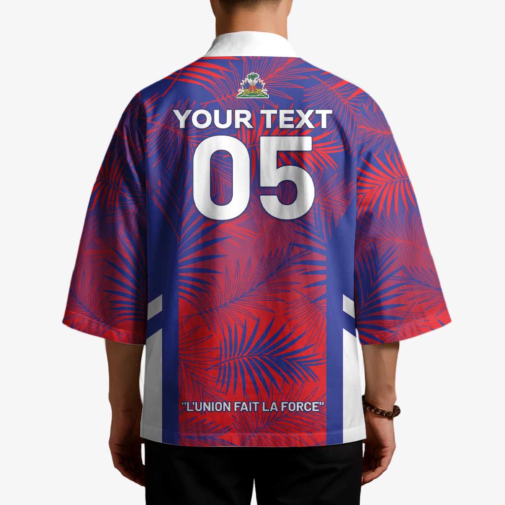 Custom Les Grenadiers Haiti Football Kimono Tropical Vibes - Wonder Print Shop