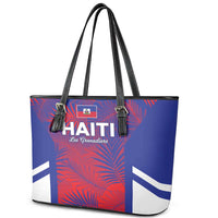 Les Grenadiers Haiti Football Leather Tote Bag Tropical Vibes - Wonder Print Shop