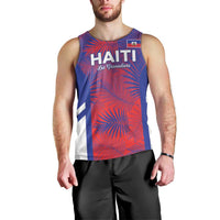 Custom Les Grenadiers Haiti Football Men Tank Top Tropical Vibes - Wonder Print Shop