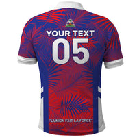 Custom Les Grenadiers Haiti Football Polo Shirt Tropical Vibes - Wonder Print Shop