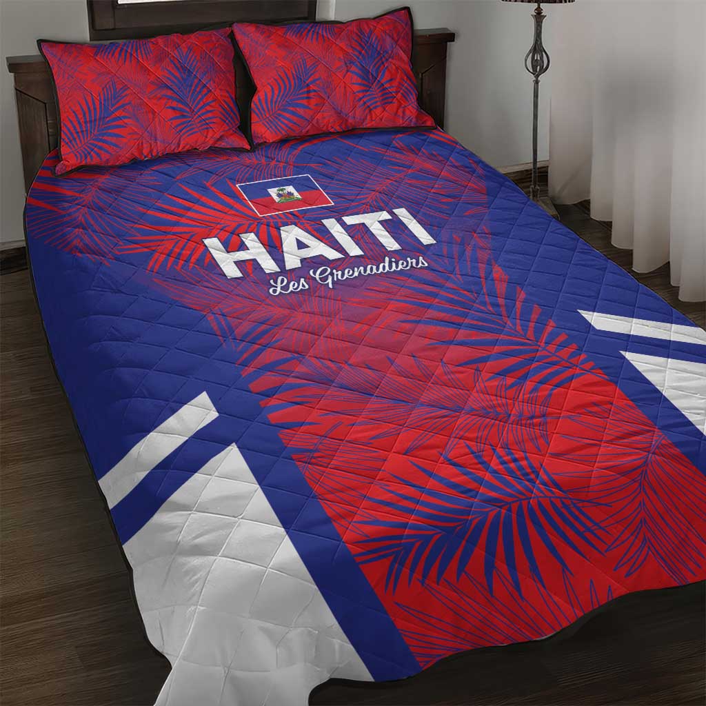 Les Grenadiers Haiti Football Quilt Bed Set Tropical Vibes - Wonder Print Shop