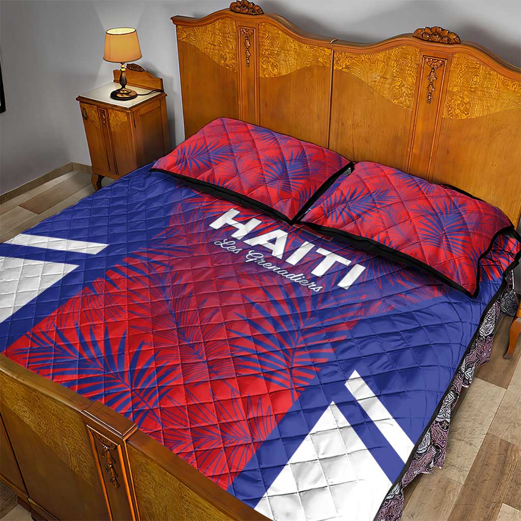 Les Grenadiers Haiti Football Quilt Bed Set Tropical Vibes - Wonder Print Shop