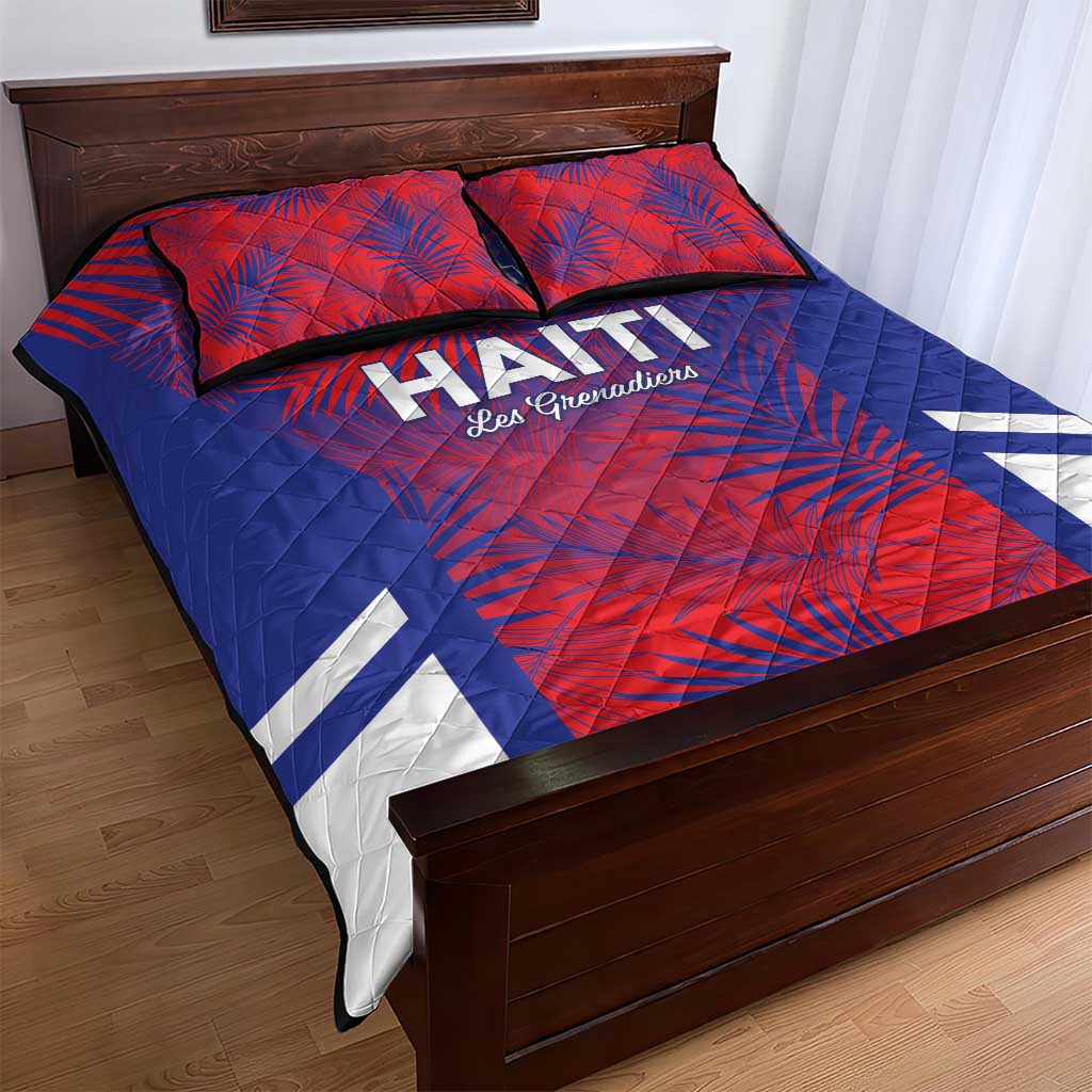 Les Grenadiers Haiti Football Quilt Bed Set Tropical Vibes - Wonder Print Shop