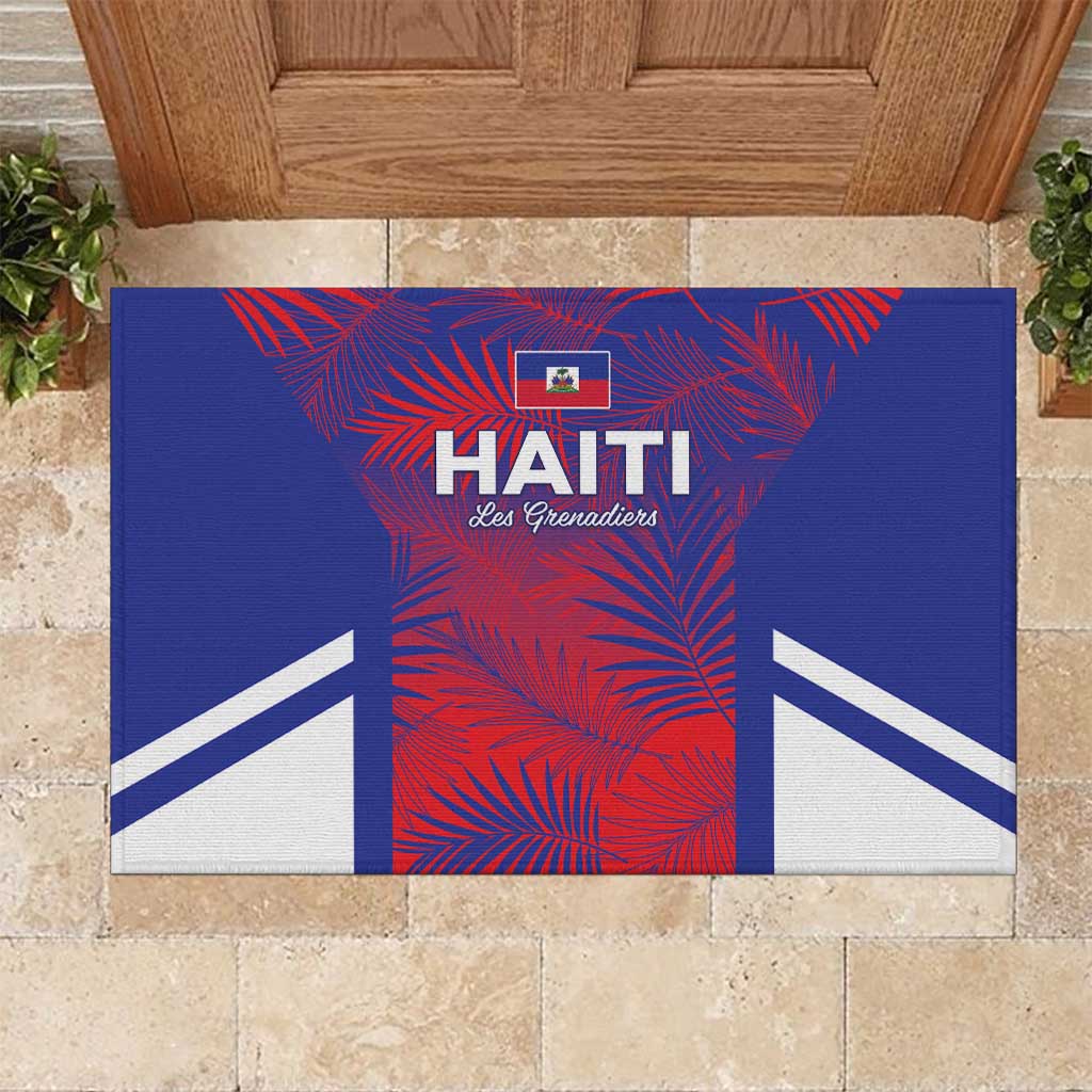 Les Grenadiers Haiti Football Rubber Doormat Tropical Vibes - Wonder Print Shop