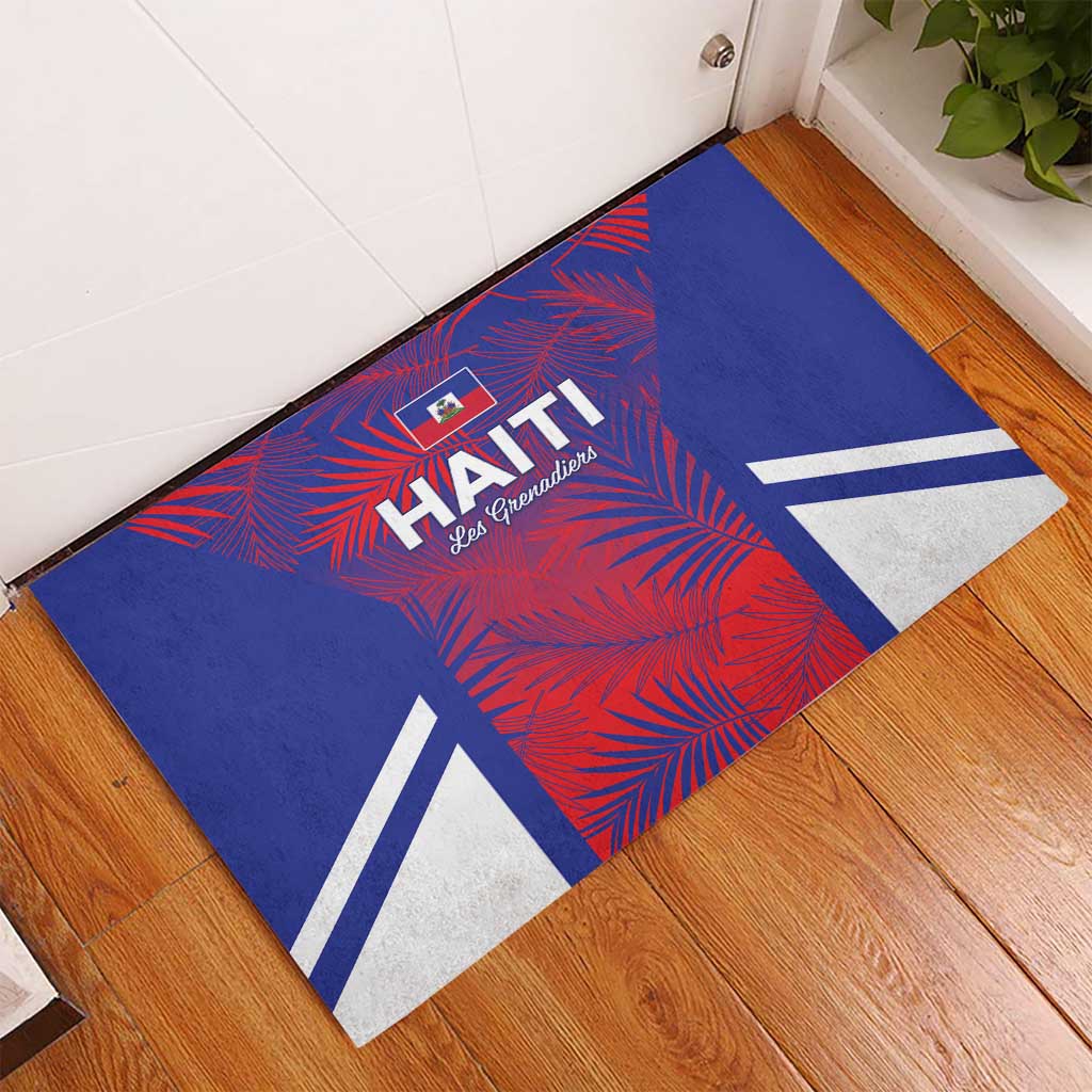 Les Grenadiers Haiti Football Rubber Doormat Tropical Vibes - Wonder Print Shop