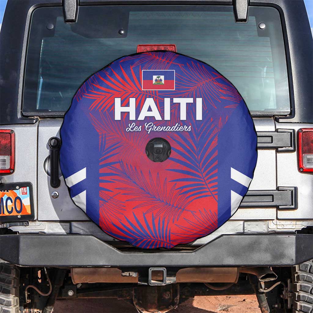Les Grenadiers Haiti Football Spare Tire Cover Tropical Vibes - Wonder Print Shop