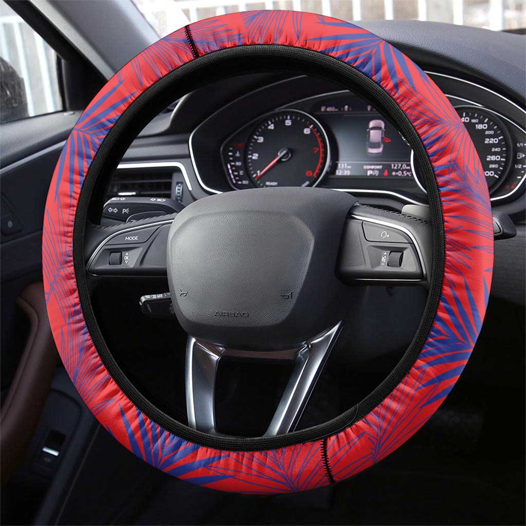 Les Grenadiers Haiti Football Steering Wheel Cover Tropical Vibes - Wonder Print Shop