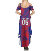 Custom Les Grenadiers Haiti Football Summer Maxi Dress Tropical Vibes - Wonder Print Shop